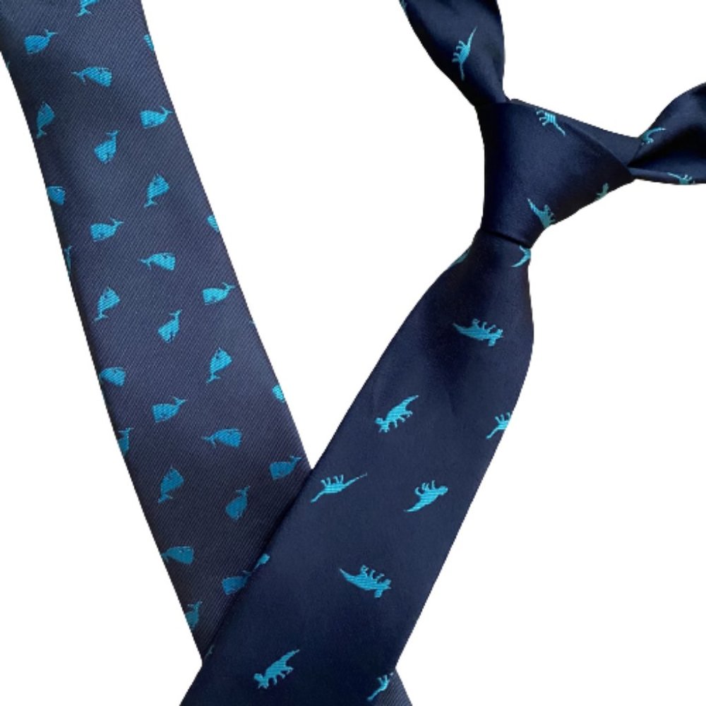 2 kids neckties whale & dinosaur - Picture 3 of 4